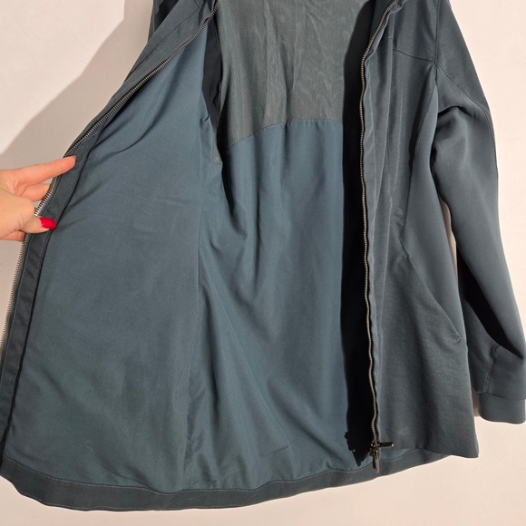 Lululemon 6 Like A Glove Athleisure Full Zip Jacket Teal Green Water Resistant - Picture 10 of 11